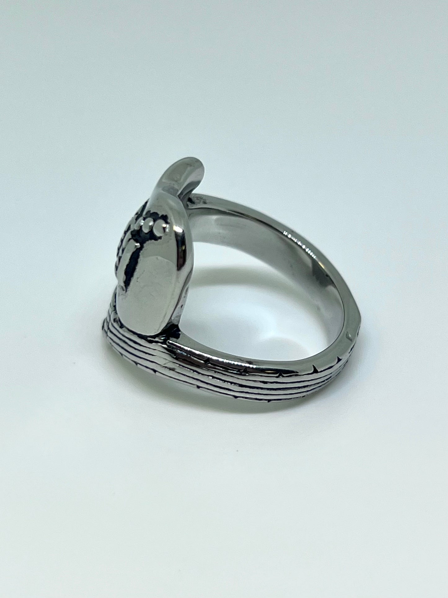 Silvery Stainless Steel Guitar Ring