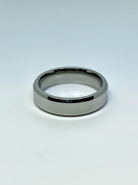 Silvery Polished Stainless Steel 6mm Ring