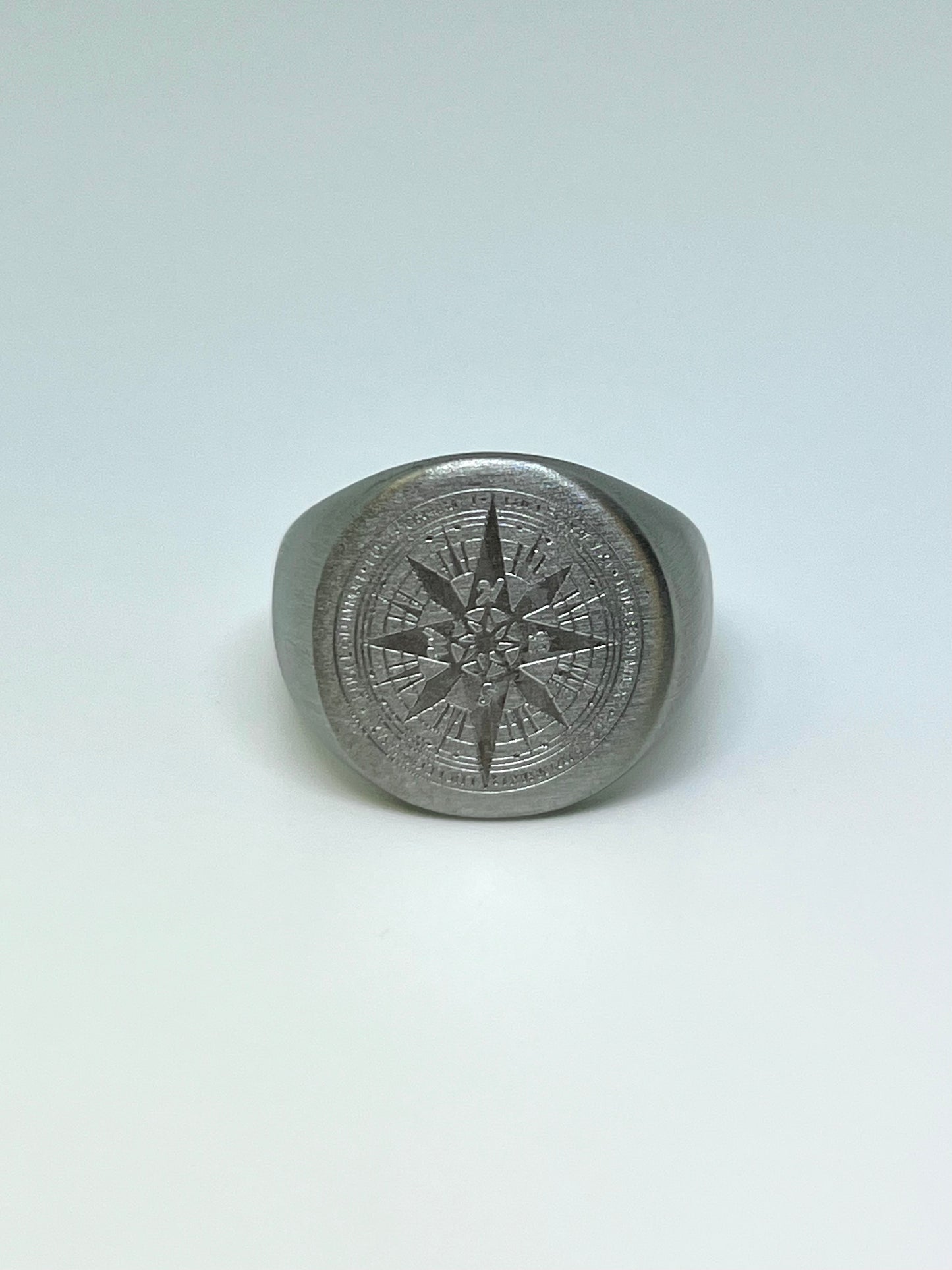 Brushed Compass Ring