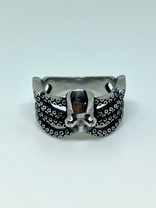 Silvery Stainless Steel Octopus Ring