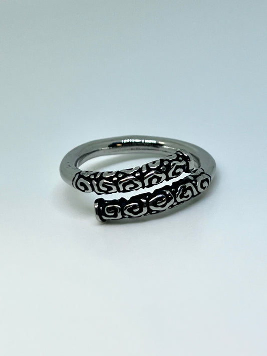 Silvery Stainless Steel Hawaiian Ring