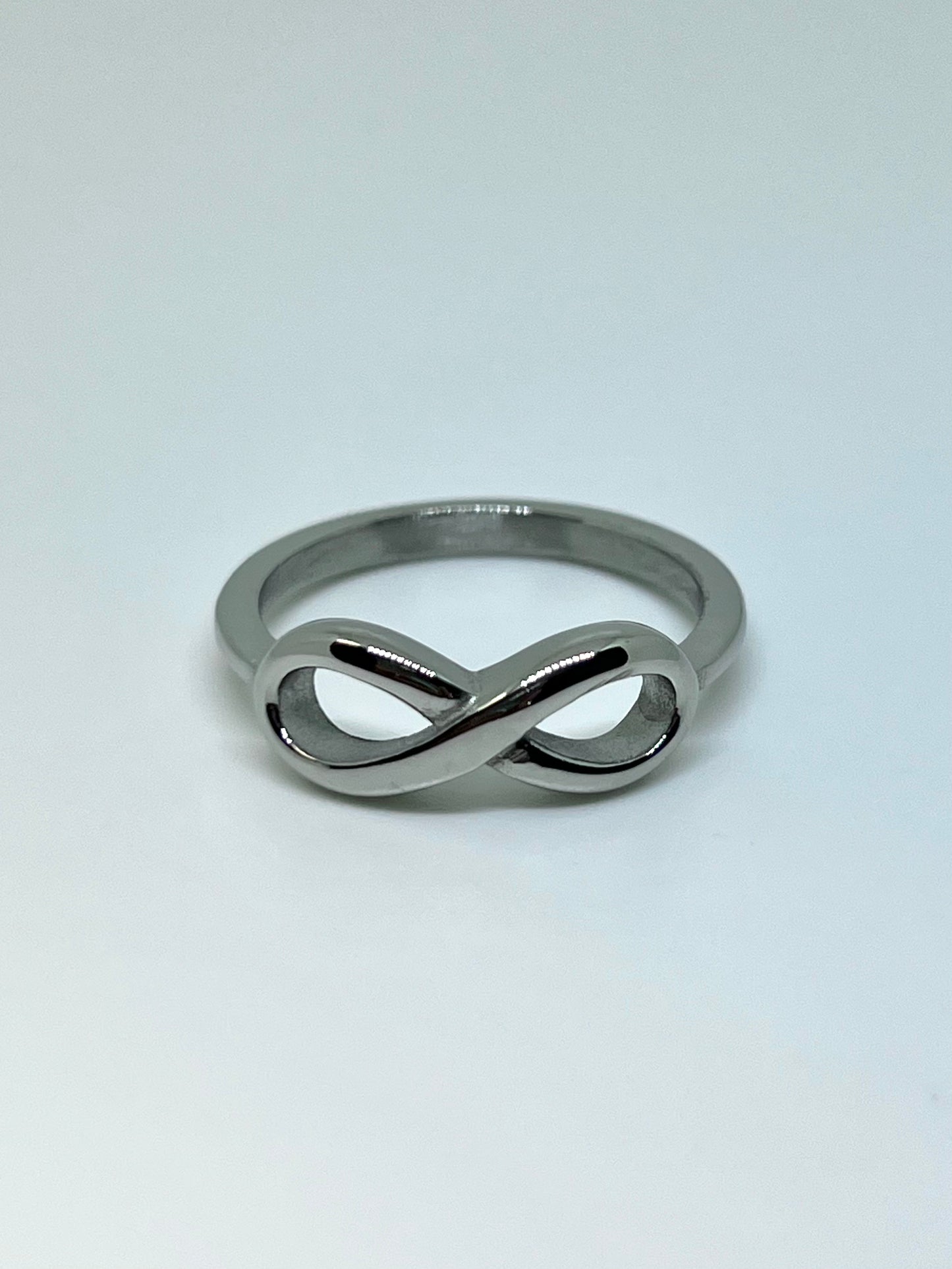 Silvery Stainless Steel Infinity Ring